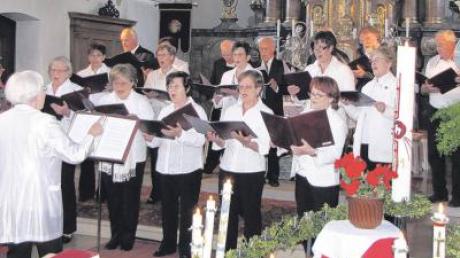 Die Singrunde bei ihrem Konzert in der Todtenweiser Kirche. 