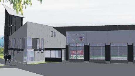 So wird das neue Feuerwehrgerätehaus an der Meitinger Straße in Thierhaupten aussehen. 