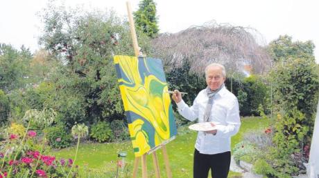 Alois Lechner hat jetzt viel Zeit, um an seinen Gemälden und in seinem Garten zu arbeiten. Der ehemalige Schulamtsdirektor des Landkreises wird am 14. November verabschiedet. 