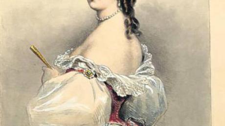 Madame de Maintenon war die Erzieherin Ludwigs XIV. Kolorierter Kupferstich.