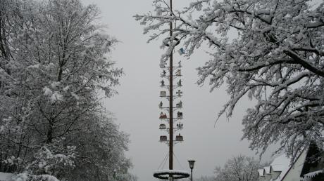 Der Maibaum in Oberwittelsbach erinnert an den Frühling. 