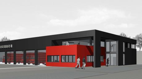 So soll die neue Aichacher Feuerwehrzentrale aussehen. Der Entwurf stammt von der Firma Züblin, an die der Auftrag jetzt vergeben wurde. 