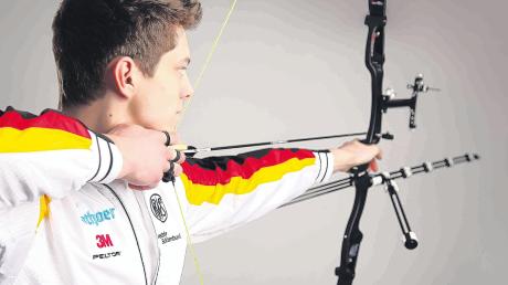 Hat das Ziel Junioren-WM in Shanghai fest im Visier: Bogenschütze Andreas Mayr aus Thierhaupten.