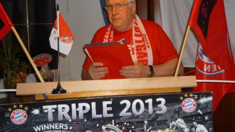 Georg Moser ist Gründungsvater des neuen, offiziell anerkannten, FC-Bayern-Fanclubs „Mir san Triple“ in Gundelsdorf. 
