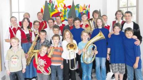 Viel Spaß beim Tag der offenen Tür hatten nicht nur die Kinder, sondern auch die Musiklehrer und die Mitglieder des Musikvereins Ellgau. 