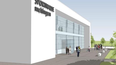 Ein modernes Gesicht soll die Sporthalle in Meitingen erhalten. An die bestehende Halle wird ein neues Foyer (Bild) angebaut, in dem auch Gymnastikräume Platz finden. 