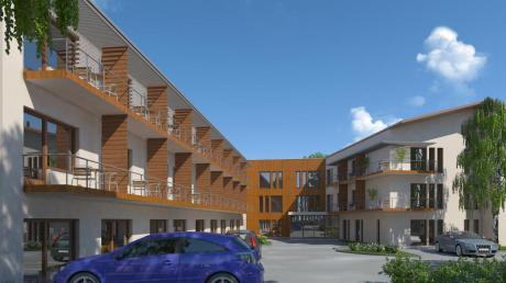 So soll das neue Wohn- und Pflegeheim Haus St. Thekla im Zentrum von Welden aussehen. Noch in diesem Jahr soll Baubeginn sein. 