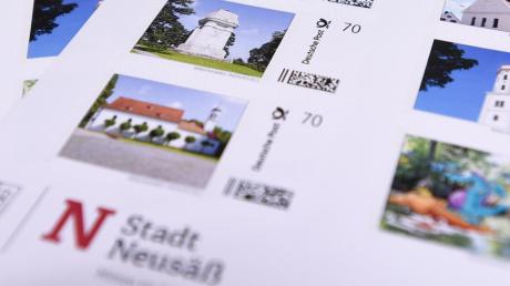 Motive aus Neusäß sind auf den Briefmarken zu sehen, die es seit Kurzem zu kaufen gibt. Für jeden Ortsteil wurde eine Sehenswürdigkeit ausgewählt. 
