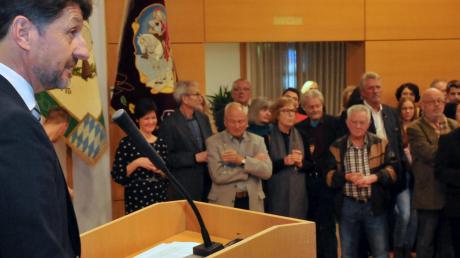 Bürgermeister Peter Wendel blickte beim Neujahrsempfang für die Gemeinde Aystetten auf das kommende Jahr voraus.
