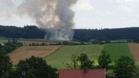Brand zwischen Fischach und Siegertshofen.
