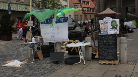 Klimacamp am Augsburg Rathaus: Der Protest ist nötig.