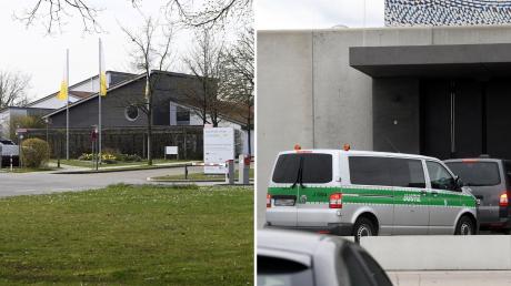 Nach seiner Flucht vom Gelände des BKH Augsburg (links) ist ein 47-jähriger Häftling vergangene Woche festgenommen worden. Inzwischen ist er wieder in der JVA Gablingen (rechts).