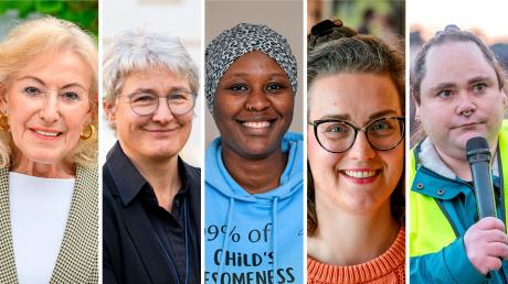 Fünf Frauen beziehen Stellung zum Thema Gleichberechtigung, von links Gerda Stapf, Katharina Ganz, Fatim Dao, Lisa Kämpf-Dirks und Sophie Rumpel.