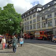 Ein Großaufgebot der Feuerwehr in der Würzburger Innenstadt sorgte am Montagvormittag für Aufsehen.