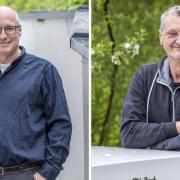 Andreas Bömmel und Jürgen Duba sind beide stolze Besitzer einer Wärmepumpenanlage. 