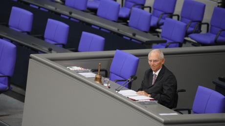 Wolfgang Schäuble (CDU) spricht.