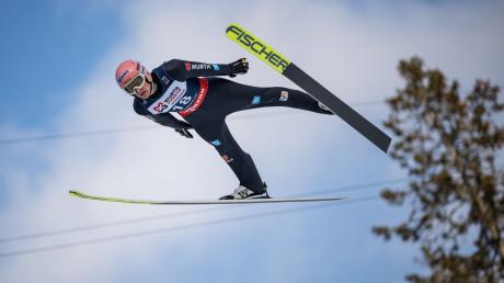 Ski nordisch, Skispringen, Weltmeisterschaft, Skifliegen, Probedurchgang, Severin Freund aus Deutschland in Aktion.