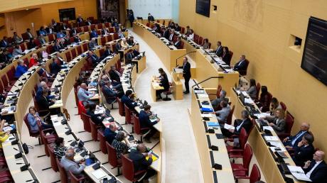 Im bayerischen Landtag findet eine Plenarsitzung statt.