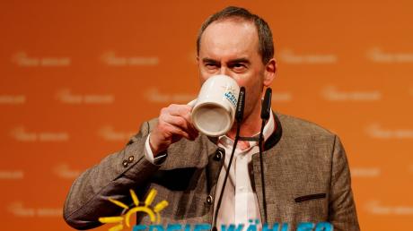 Bayerns Wirtschaftsminister und Parteivorsitzender der Freien Wähler Hubert Aiwanger beim politischen Aschermittwoch.