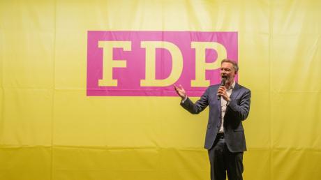 Der FDP-Bundesvorsitzenden Christian Lindner spricht.