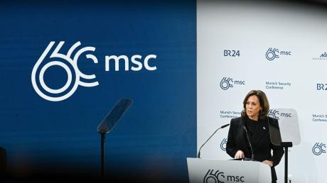 Kamala Harris, US-Vizepräsidentin, spricht beim Auftakt der Sicherheitskonferenz.