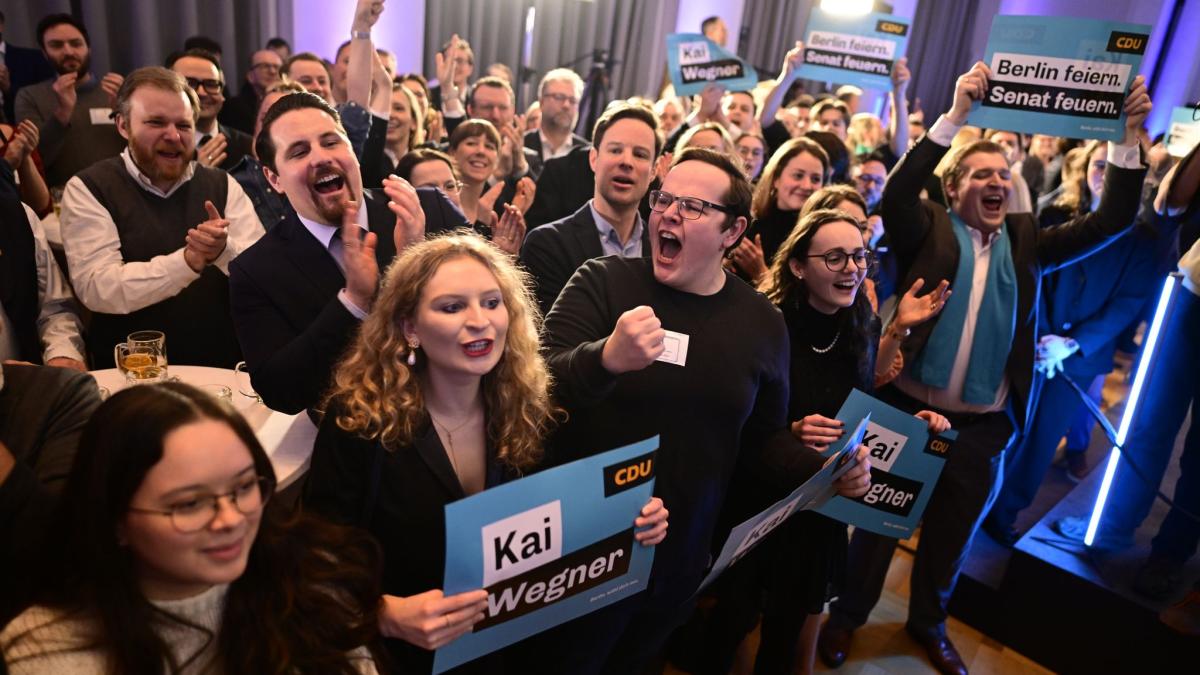 #Abgeordnetenhauswahl: CDU bei Berlin-Wahl weit vorn