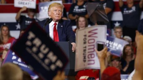 Donald Trump bei einer Wahlkampfkundgebung in Greenville.