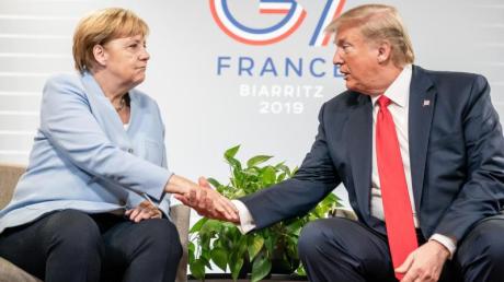 Merkel und Trump bei bilateralen Gesprächen am Rande des G7-Gipfels.
