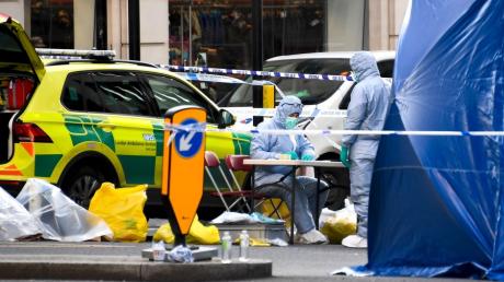 Der Tatort nahe der London Bridge am Tag nach dem Attentat: Forensiker sichern Spuren.