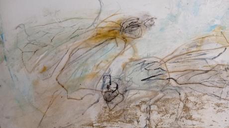Ein Beispiel für die Kunstwand in Hochzoll gibt Künstlerin Inge Lemmerz mit ihrem Insektenbild. 
