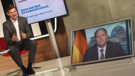 Augsburger Allgemeine live: Chefredakteur Gregor Peter Schmitz interviewt Kanzleramtschef Helge Braun.