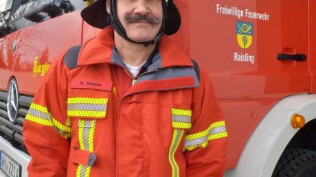 Der Raistinger Feuerwehrkommandant Berhard Braune ist seit 2013 bei der örtlichen Feuerwehr. Vorher war er nebenberuflich für die Betriebsfeuerwehr seines Arbeitgebers in Oberpfaffenhofen aktiv.