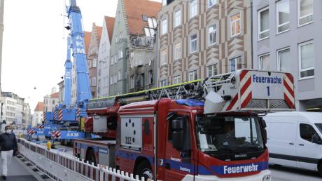 Die Feuerwehr ist am Mittwochabend erneut in der Augsburger Karolinenstraße im Einsatz. 
