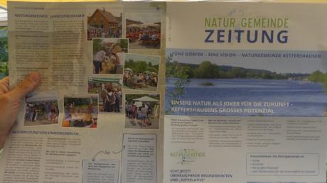So sieht die neue "Naturgemeinde Zeitung" aus, die an alle Haushalte in Kettershausen verteilt wird.