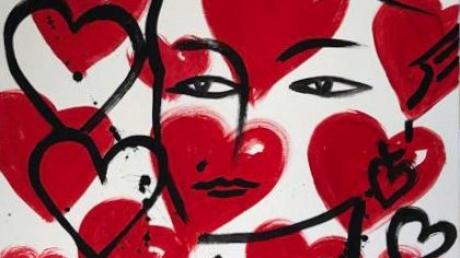Künstler Stefan Szczesny hat das Werk "Herzens Traum" gestiftet. Es wird beim Presseball-Dinner im Kongress am Park für die Stiftung Kartei der Not versteigert. 