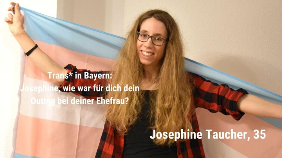 Josephine Taucher lebt in Erlangen. Ihr Coming-out bei ihrer Ehefrau war für sie und ihre Beziehung schwer. Heute hat das Paar ein gemeinsames Kind.