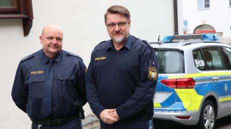 Radim Tatka (rechts) verlässt die "Babenhauser Polizei" nach 16 Jahren. Sein Nachfolger ist Ralf-Peter Kutter.