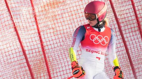Nach dem Slalom schied US-Star Mikaela Shiffrin auch im Riesenslalom aus.