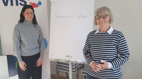 Kümmern sich mit Herzblut um die Belange von Senioren: (links im Bild) Bürgerhaus-Mitarbeiterin Sophia Schmid und Landkreis-Seniorenbeauftragte Johanna Herold.