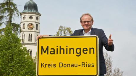 Franz Stimpfle ist Bürgermeister von Maihingen. Dort sollen neue Bauplätze ausgewiesen werden.