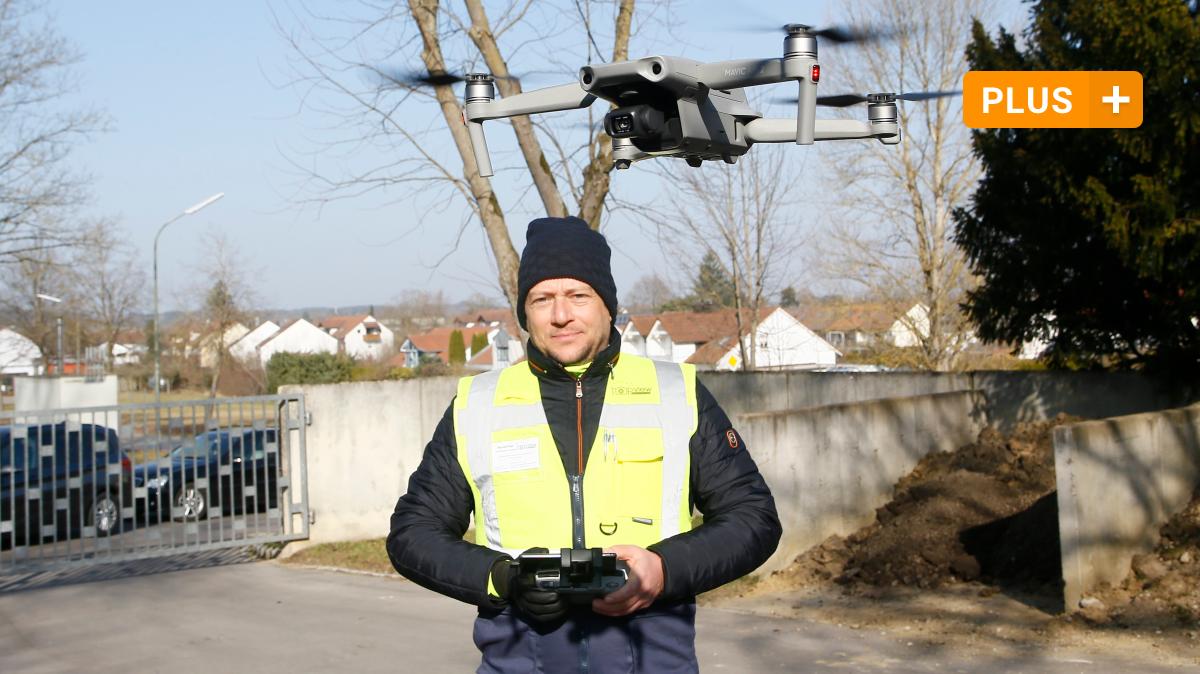 #Aichach: Digitale Vermessung: Drohne fliegt stundenlang über Aichacher Friedhöfe