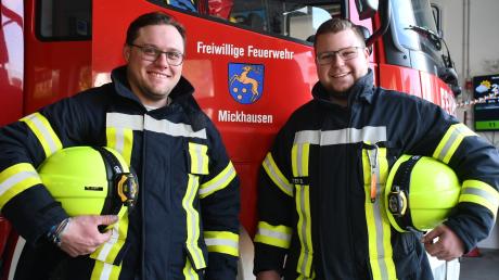 Kommandant Alexander Holland (links) und sein Stellvertreter Sebastian Reiter stehen in den kommenden sechs Jahren an der Spitze der Mickhauser Feuerwehr.