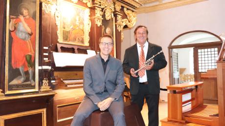 Organist Christian Schmitt und Trompeter Markus Mester sind beide Meister ihres Fachs und ließen das ihr Publikum in Niederschönenfeld spüren. 