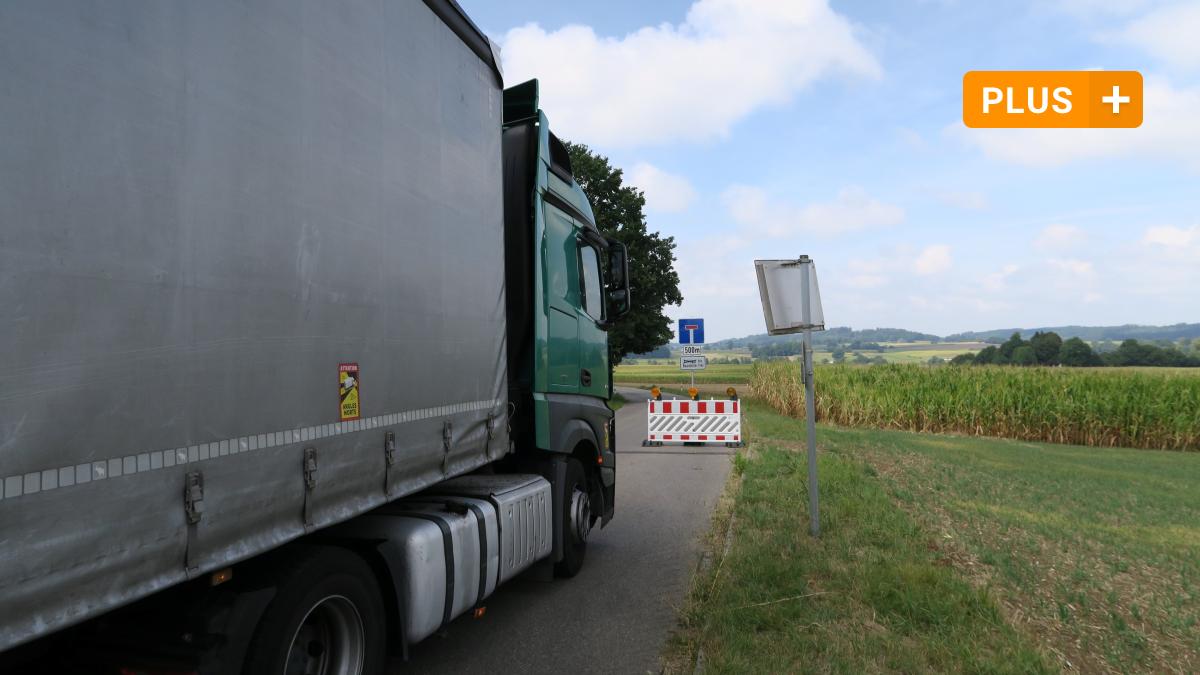 #Anhausen/Diedorf: Viele Lkw-Fahrer verirren sich wegen der B300-Sperrung nach Anhausen
