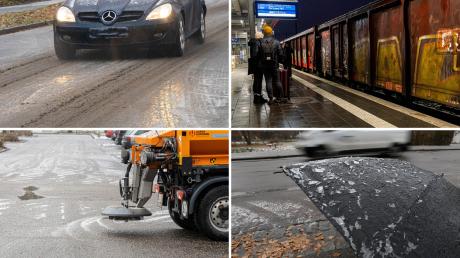 Zugausfälle, Unfälle und Räumfahrzeuge im Dauereinsatz: Der Eisregen wurde in der Region Augsburg zur Herausforderung. Eindrücke in Bildern.