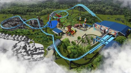 Das Herzstück des neuen Themenbereichs im Legoland Günzburg ist die Achterbahn "Maximus - Der Flug des Wächters".