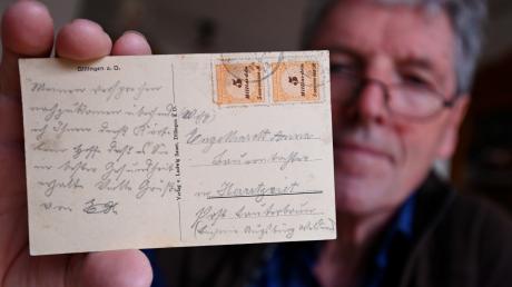 Im Fundus von Sebastian Bernhard findet sich eine 100 Jahre alte Postkarte, die nach Heretsried verschickt wurde. Wegen der Inflation war sie mit einem enormen Wert frankiert.