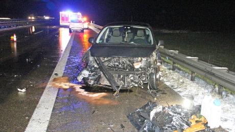 Eine 33-Jährige war in der Nacht zu schnell auf der A7 bei Illertissen unterwegs und hat einen Unfall gebaut.
