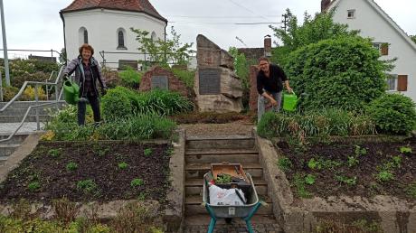 Gartenbauverein_Hörmannsberg
Im letzten Jahr war die Erneuerung der Anpflanzung am Kriegerdenkmal in Hörmannsberg abgeschlossen. Cilly Habersetzer (links) und Eva-Maria Weber legen letzte Hand an.
