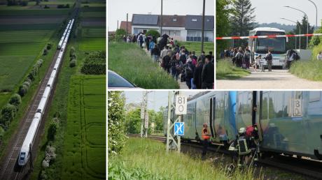 Wegen einer gerissenen Oberleitung mussten zwei Züge bei Neu-Ulm evakuiert werden. 